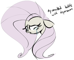 Size: 1221x1006 | Tagged: safe, artist:hattsy, imported from derpibooru, fluttershy, pegasus, pony, bust, crying, depressed, depression, female, floppy ears, mare, portrait, sad, simple background, solo, white background