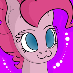 Size: 1024x1024 | Tagged: safe, artist:trimara, imported from derpibooru, pinkie pie, pony, :3, bust, female, night, portrait, solo