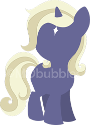 Size: 1024x1431 | Tagged: safe, artist:mobubbles, imported from derpibooru, oc, oc only, oc:stardance, unicorn, blonde, coat markings, facial markings, female, filly, forehead mark, horn, silhouette, simple background, solo, star (coat marking), transparent background, unicorn oc, watermark