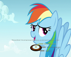 Size: 750x600 | Tagged: safe, imported from derpibooru, rainbow dash, fame and misfortune, season 7, choice, dialogue wheel, female, mass effect, meme, nervous, paragon, renegade, solo, text, wheel