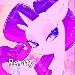 Size: 408x408 | Tagged: safe, artist:sibashen, imported from derpibooru, rarity, unicorn, bedroom eyes, female, mare, solo