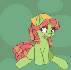 Size: 800x784 | Tagged: safe, artist:treekickerdraws, imported from derpibooru, tree hugger, earth pony, pony, female, mare, smiling, solo