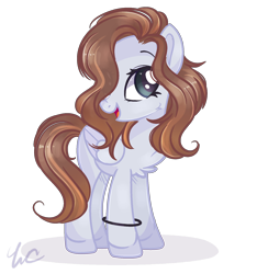 Size: 1600x1709 | Tagged: safe, artist:waterz-colrxz, imported from derpibooru, oc, oc only, oc:penny, pegasus, pony, female, hair over one eye, mare, solo