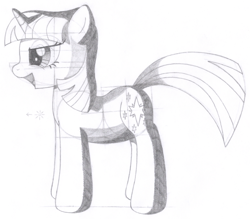 Size: 1552x1362 | Tagged: safe, artist:aafh, imported from derpibooru, twilight sparkle, unicorn, female, monochrome, solo, traditional art