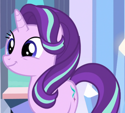 Size: 520x468 | Tagged: safe, imported from derpibooru, screencap, starlight glimmer, pony, unicorn, the times they are a changeling, cropped, cute, female, glimmerbetes, mare, smiling, solo