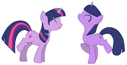 Size: 5307x2729 | Tagged: safe, artist:petraea, imported from derpibooru, twilight sparkle, oc, oc:glamour, pony, unicorn, female, mare, simple background, transparent background, unicorn twilight, vector