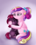 Size: 790x968 | Tagged: safe, artist:kuromi, imported from derpibooru, fizzlepop berrytwist, princess cadance, tempest shadow, pony, my little pony: the movie, broken horn, female, filly, filly tempest shadow, hug, teen princess cadance, what if, younger