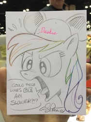 Size: 1536x2048 | Tagged: safe, artist:andypriceart, imported from derpibooru, rainbow dash, andy you magnificent bastard, disney world, hat, traditional art