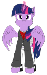 Size: 957x1522 | Tagged: safe, artist:xphil1998, imported from derpibooru, twilight sparkle, alicorn, pony, clothes, command and conquer, crossover, female, glowing horn, mare, mary janes, pleated skirt, red alert, red alert 3, shoes, simple background, skirt, socks, solo, transparent background, twilight sparkle (alicorn), yuriko omega