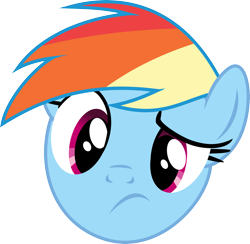 Size: 4009x3909 | Tagged: safe, artist:namelesshero2222, imported from derpibooru, rainbow dash, pony, .svg available, bust, confused, female, high res, portrait, simple background, solo, transparent background, vector