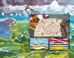 Size: 772x604 | Tagged: safe, imported from derpibooru, ppov, british columbia, flag, map, map of equestria, seaward shoals