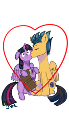 Size: 864x1536 | Tagged: safe, artist:dubudrops, artist:enmax33, imported from derpibooru, flash sentry, twilight sparkle, alicorn, pegasus, pony, blushing, female, flashlight, floppy ears, kissing, male, shipping, straight, twilight sparkle (alicorn)