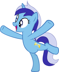 Size: 4721x5708 | Tagged: safe, artist:ironm17, imported from derpibooru, minuette, pony, unicorn, season 6, spice up your life, absurd resolution, bipedal, cute, female, happy, mare, minubetes, simple background, solo, standing, standing on one leg, transparent background, vector