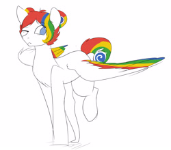 Size: 4281x3769 | Tagged: safe, artist:npone, imported from derpibooru, pegasus, pony, colored wings, female, google chrome, high res, mare, multicolored wings, one eye closed, ponified, solo