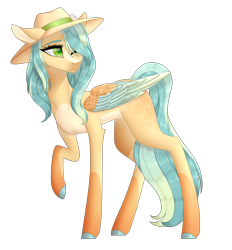 Size: 2089x2251 | Tagged: safe, artist:ohhoneybee, imported from derpibooru, oc, oc only, oc:tropical, pegasus, pony, female, high res, mare, one eye closed, raised hoof, simple background, solo, transparent background