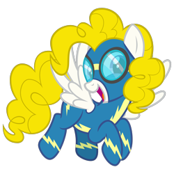 Size: 3000x3000 | Tagged: safe, artist:cheezedoodle96, derpibooru exclusive, imported from derpibooru, surprise, pegasus, pony, .svg available, clothes, female, flying, g1, g1 to g4, g4, generation leap, goggles, looking at you, mare, simple background, solo, svg, transparent background, uniform, vector, wonderbolts, wonderbolts uniform