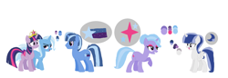 Size: 1024x351 | Tagged: safe, artist:sliverdusk95, imported from derpibooru, trixie, twilight sparkle, oc, alicorn, family, female, lesbian, magical lesbian spawn, offspring, parent:trixie, parent:twilight sparkle, parents:twixie, shipping, twilight sparkle (alicorn), twixie