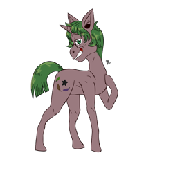 Size: 1200x1200 | Tagged: safe, artist:socialgutbrain777, imported from derpibooru, oc, oc only, oc:leafy frolic, 2018 community collab, derpibooru community collaboration, female, reference, simple background, solo, transparent background