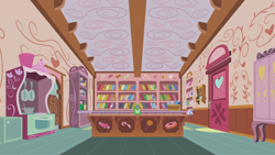 Size: 3840x2160 | Tagged: safe, artist:sympathizer, imported from derpibooru, gummy, 4k, background, cabinet, candy, donut, door, food, furniture, kitchen, lollipop, pan, pet, scenery, stove, sugarcube corner, sweets, vector, wardrobe