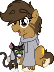 Size: 909x1200 | Tagged: safe, artist:binkyt11, derpibooru exclusive, imported from derpibooru, oc, oc only, oc:binky, cat, earth pony, pony, 2018 community collab, derpibooru community collaboration, .svg available, clothes, cute, female, freckles, hoodie, inkscape, looking at you, mare, ocbetes, pet, simple background, svg, transparent background, unshorn fetlocks, vector