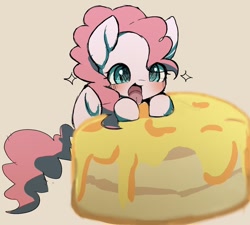 Size: 1024x921 | Tagged: safe, artist:ccc, imported from derpibooru, pinkie pie, earth pony, pony, adorkable, cute, diapinkes, dork, female, food, licking, mare, pancakes, solo, tongue out
