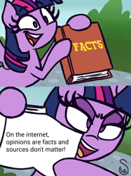 Size: 1080x1442 | Tagged: safe, artist:quarium edits, edit, imported from derpibooru, twilight sparkle, alicorn, ed edd n eddy, exploitable meme, meme, mouthpiece, opinion, twilight sparkle (alicorn), twilight's fact book