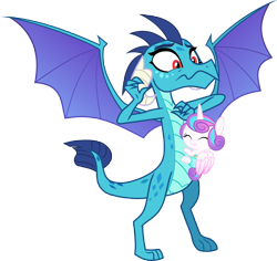 Size: 6250x5902 | Tagged: safe, artist:frownfactory, artist:ninjashadow-x, artist:xebck, imported from derpibooru, princess ember, princess flurry heart, alicorn, dragon, pony, absurd resolution, awkward, baby, baby pony, cute, daaaaaaaaaaaw, diaper, dragoness, emberbetes, female, filly, flurrybetes, hug, simple background, transparent background, vector