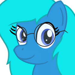 Size: 1000x1000 | Tagged: safe, artist:toyminator900, imported from derpibooru, oc, oc only, oc:nina dasher, pony, bust, glasses, simple background, smiling, solo, transparent background