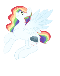 Size: 2000x2500 | Tagged: safe, artist:mah521, imported from derpibooru, oc, oc only, oc:colorful storm, pegasus, pony, female, high res, mare, offspring, parent:rainbow dash, parent:soarin', parents:soarindash, simple background, solo, white background