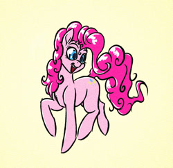 Size: 1170x1134 | Tagged: safe, artist:akweer, imported from derpibooru, pinkie pie, earth pony, pony, female, mare, open mouth, smiling, solo