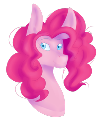 Size: 1024x1247 | Tagged: safe, artist:toxicwolfcakes, imported from derpibooru, pinkie pie, pony, bust, female, portrait, simple background, solo, transparent background