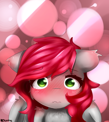 Size: 1538x1720 | Tagged: safe, artist:kourma, imported from derpibooru, oc, oc only, oc:little love, pegasus, pony, blushing, cute, male, solo, ych result