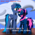 Size: 2500x2480 | Tagged: safe, artist:megatj, imported from derpibooru, oc, oc only, oc:dream writer, oc:maximus pride, pegasus, pony, caption, captions, cliff, cloud, couple, fluffy, gay, male, stallion