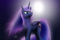 Size: 2163x1445 | Tagged: safe, artist:draft the filmmaker, artist:draftthefilmmaker-kl, imported from derpibooru, princess luna, pony, female, moon, solo