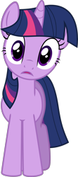 Size: 2670x5994 | Tagged: safe, artist:dusk2k, imported from derpibooru, twilight sparkle, pony, secret of my excess, confused, female, high res, looking at you, mare, simple background, solo, transparent background, vector