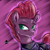 Size: 3000x3000 | Tagged: safe, artist:katakiuchi4u, imported from derpibooru, tempest shadow, pony, unicorn, my little pony: the movie, broken horn, bust, colored sketch, female, high res, mare, portrait, smiling, solo