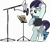 Size: 5730x4857 | Tagged: safe, artist:jhayarr23, imported from derpibooru, coloratura, earth pony, pony, absurd resolution, bipedal, female, headphones, mare, microphone, microphone stand, rara, show accurate, simple background, solo, transparent background, vector