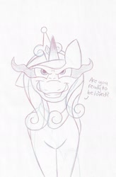 Size: 1310x1996 | Tagged: safe, artist:justanotherponyartblog, imported from derpibooru, princess cadance, alicorn, are you ready to be loved?, female, just another pony art blog, pencil drawing, preview, solo