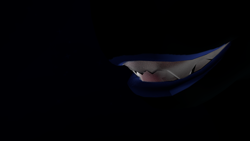 Size: 960x540 | Tagged: safe, artist:lordspiffy, imported from derpibooru, nightmare moon, 3d, blender, dark, lips, smiling, teeth