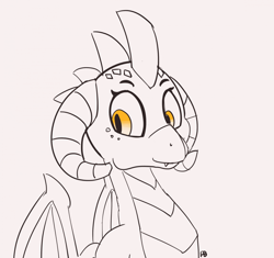 Size: 1280x1201 | Tagged: safe, artist:pabbley, imported from derpibooru, princess ember, dragon, 30 minute art challenge, bust, female, partial color, portrait, solo