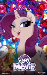 Size: 1484x2360 | Tagged: safe, artist:ejlightning007arts, imported from derpibooru, rarity, my little pony: the movie, movie poster, solo