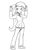 Size: 589x825 | Tagged: dead source, safe, artist:reiduran, imported from derpibooru, trixie, equestria girls, black and white, clothes, female, grayscale, homestuck, hoodie, lineart, long hair, monochrome, no nose, pants, shoes, simple background, solo, unamused, white background