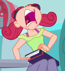 Size: 436x478 | Tagged: safe, imported from derpibooru, screencap, alizarin bubblegum, coinky-dink world, eqg summertime shorts, equestria girls, cropped, female, mawshot, nose in the air, nostril flare, open mouth, pre sneeze, sneezing, solo, uvula, volumetric mouth