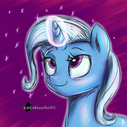 Size: 3000x3000 | Tagged: safe, artist:katakiuchi4u, imported from derpibooru, trixie, pony, unicorn, female, looking up, magic, mare, solo