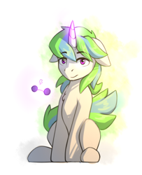 Size: 654x805 | Tagged: source needed, useless source url, safe, artist:n_thing, artist:queenbloodysky, imported from derpibooru, oc, oc only, oc:crescent, pony, unicorn, chest fluff, cute, female, floppy ears, full body, levitation, looking at you, magic, mare, sitting, smiling, solo, telekinesis