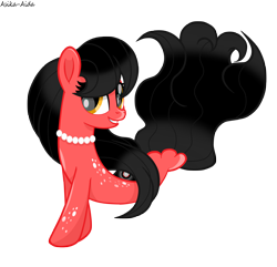 Size: 5971x5759 | Tagged: safe, artist:asika-aida, imported from derpibooru, oc, oc only, oc:rose princess maria, seapony (g4), absurd resolution, red and black oc, seaponified, simple background, solo, species swap, transparent background