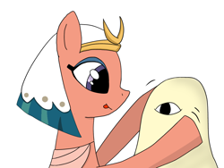 Size: 1024x768 | Tagged: safe, artist:rdash2116108, imported from derpibooru, somnambula, daring done?, female, medjed, simple background, solo, tongue out