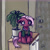 Size: 3000x3000 | Tagged: safe, artist:ami-gami, artist:amy-gamy, imported from derpibooru, jasmine leaf, earth pony, pony, clothes, female, floppy ears, high res, hoodie, mare, sitting, solo