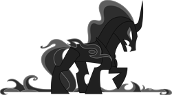 Size: 8109x4494 | Tagged: safe, artist:chrzanek97, imported from derpibooru, pony of shadows, unicorn, shadow play, absurd resolution, darkness, male, one hoof raised, raised hoof, simple background, solo, stallion, transparent background, vector