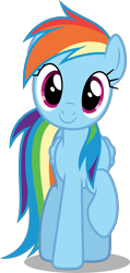 Size: 3000x6281 | Tagged: safe, artist:dashiesparkle, imported from derpibooru, rainbow dash, pegasus, pony, newbie dash, .svg available, absurd resolution, cute, dashabetes, female, hnnng, looking at you, mare, one hoof raised, raised hoof, simple background, smiling, solo, transparent background, vector